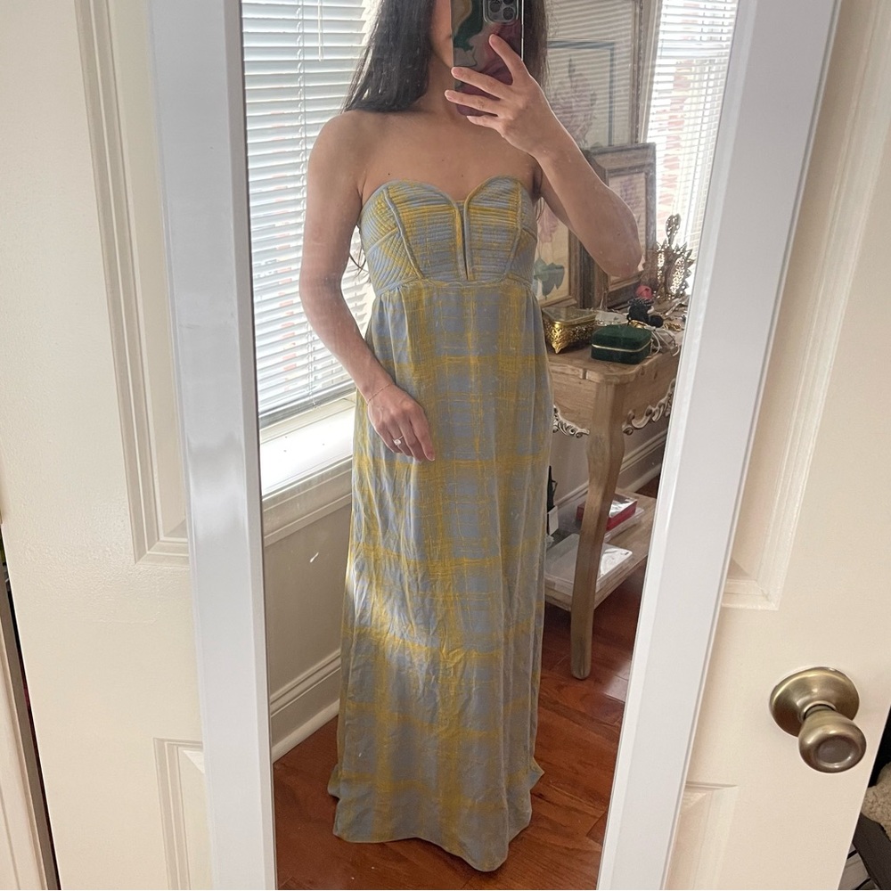 Anthropologie Maple Quilted Pastiche Maxi Dress